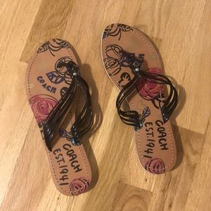 NWT Black Coach Sandals | Size 9 💕